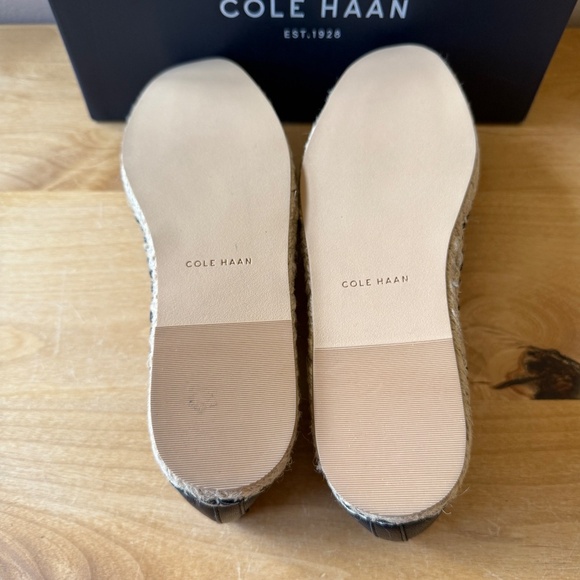 COLE HAAN PALERMO ESPADRILLE NIB 7.5B COASTAL GRANDMA SOFT LEATHER TIMELESS CHIC - Picture 9 of 11